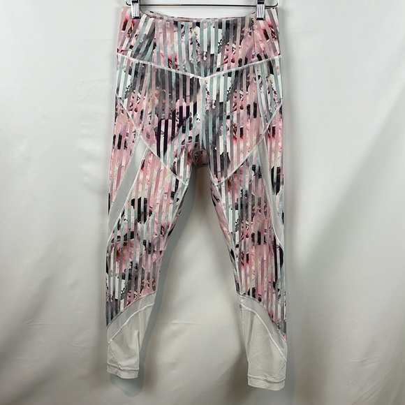 Calia by Carrie‎ Underwood Floral Luster Pastel Stripe Mesh Legging Size M - Picture 4 of 10